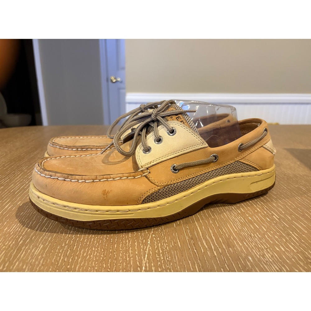Sperry Top-Sider Mens Billfish Boat Shoes Dark Tan Leather 0799320 Size 11 W